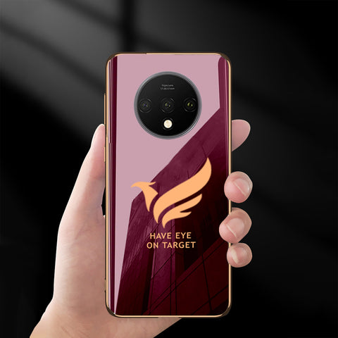 Glossy Electroplated Bird Glass Back Case For Oneplus 7T