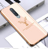 Glossy Electroplated Deer Glass Back Case For Oneplus 8