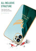 Glossy Electroplated Bird Glass Back Case For iPhone 12