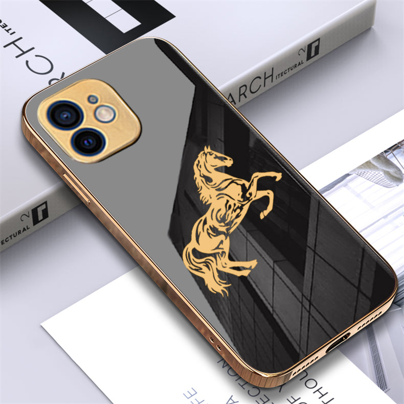 Golden Reflective Back Case for iPhone 11 & 12 Series 